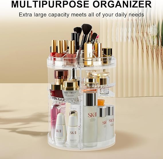 Rotatable 360 degree Makeup Organizer, Cosmetics Organizer