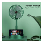 Folding Storage Rechargeable Green Mini Stand Fan