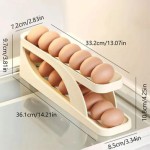 Automatic Roll-Down Double-Layer Egg Organizer