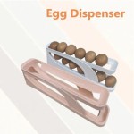 Automatic Roll-Down Double-Layer Egg Organizer