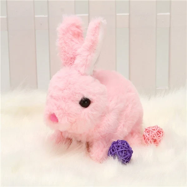 2 Pcs- Electronic Rabbit Toy Easter Bunnies Can Walk and Talk