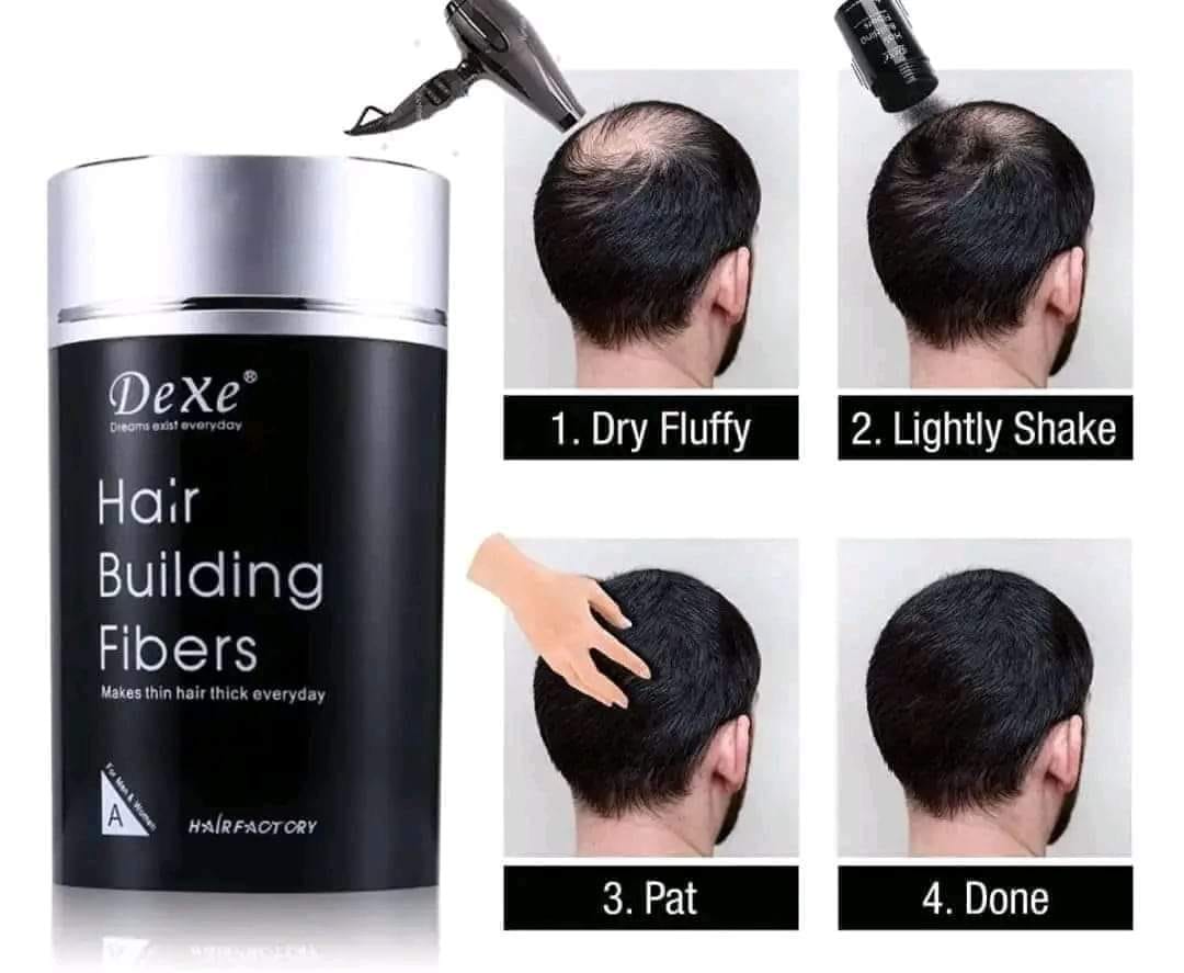 Dexe Hair Building Fibers-Black