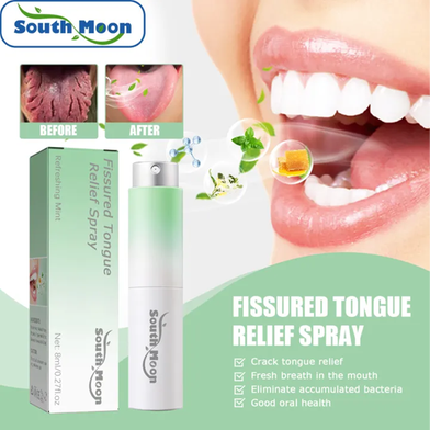 South Moon Cracked Tongue Treatment Spray Remove Oral Odor Halitosis Fresh Breath Tongue Cleaning Mouth Ulcer Pain Relief Spray